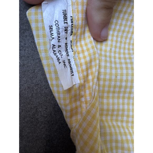 ⭐️Vintage Crib Pillowcase-yellow Rosebuds-yellow Gingham- Teddy Bear - Picture 5 of 5